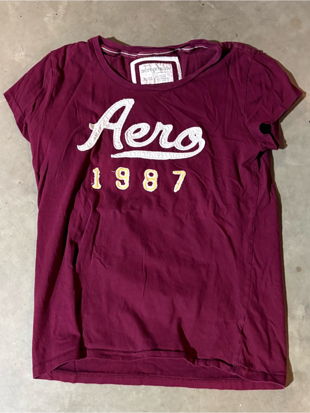 Aero Maroon Short Sleeve Tee